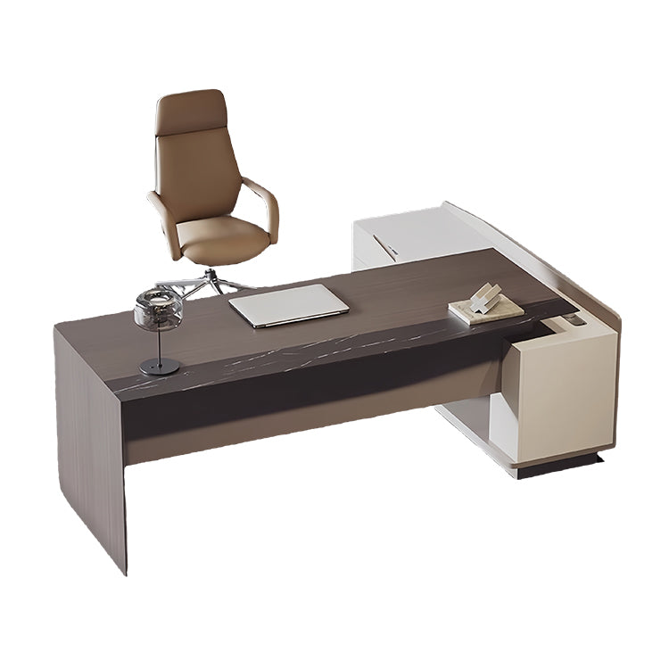 社長デスク　エグゼクティブデスク　オフィスデスク　木目調　引き出し収納　上質　耐荷重性　ウォールナット　カスタマイズ可能　LBZ-P034