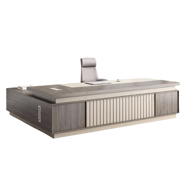 エグゼクティブデスク　社長デスク　事務机　木目調　広い天板　厚手　落ち着き　高品質　洗練　ウォールナット　カスタマイズ可能　LBZ-P014