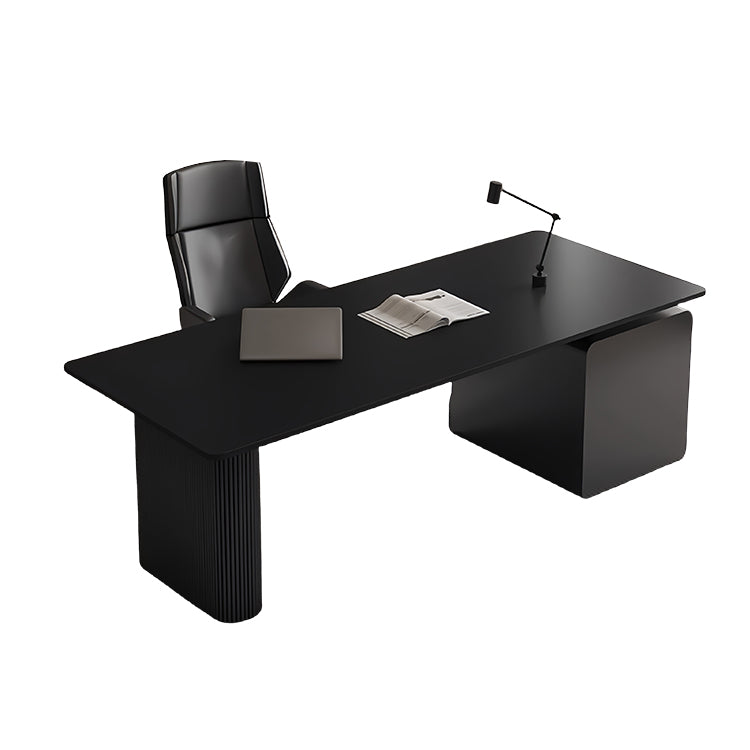 エグゼクティブデスク　社長机　片袖机　オフィスデスク　三段引き出し　セラミック　シンプル　ブラック　カスタマイズ可能　LBZ-P039
