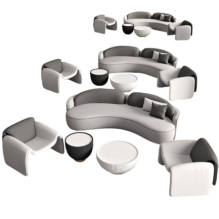 応接ソファ　ソファセット　ファブリックソファ　3人掛け　人間工学　回弾性　洗練　快適　柔らかい　グレー　カスタマイズ可能　JDSF-P027