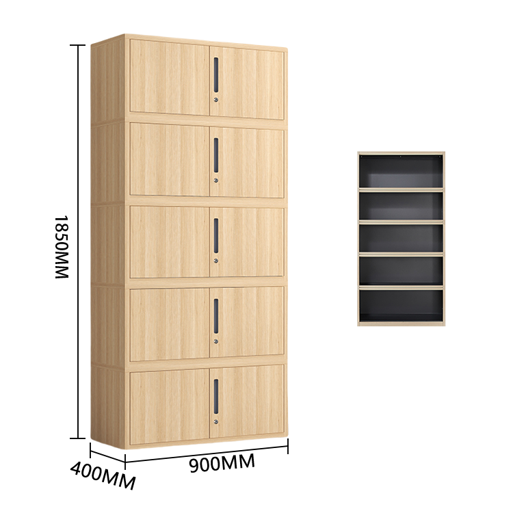 ファイルキャビネット　プロキャビネット　オフィスキャビネット　書類棚　壁面収納　収納庫　作業用　会社用　役員用　オフィス用　大容量収納　鍵付き　取っ手レスデザイン　厚手　高品質　シンプル　安定性　耐荷重性　ナチュラル　BGCWG-P004