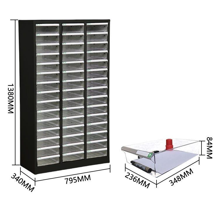 キャビネット　収納ボックス　オフィスキャビネット　多目的な収納　役員用キャビネット　収納棚　執務室用　会社用　役員用　オフィス用　大容量収納　 A4書類ケース 小物整理収納　高品質　モダン　高耐久性　耐荷重性　ブラック　カスタマイズ可能　BGCWG-P010