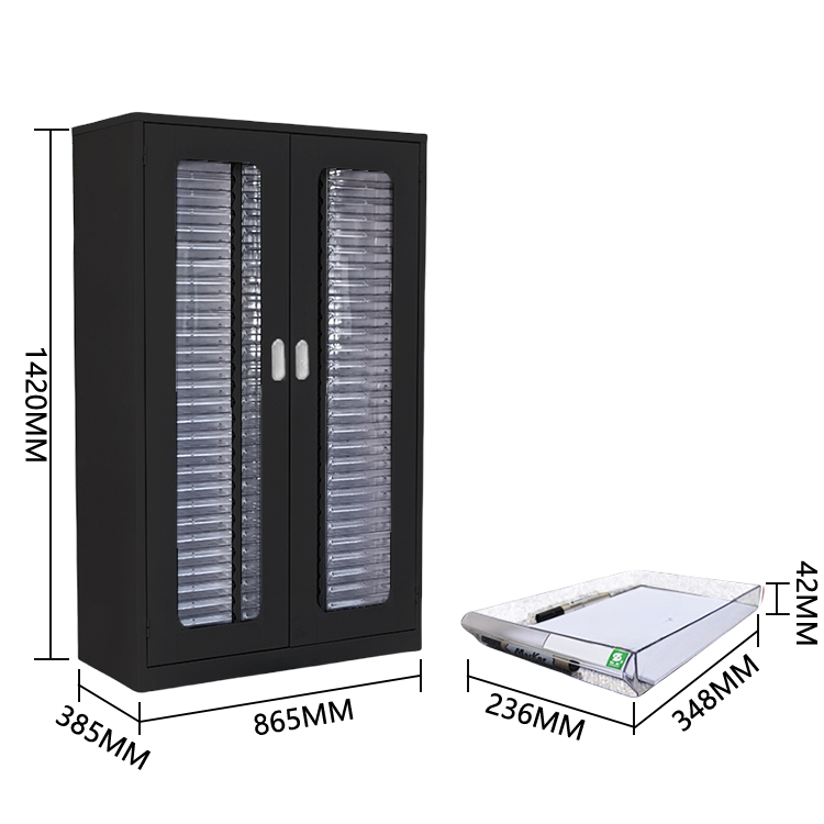 キャビネット　収納ボックス　オフィスキャビネット　多目的な収納　役員用キャビネット　収納棚　執務室用　会社用　役員用　オフィス用　大容量収納　 A4書類ケース 小物整理収納　高品質　モダン　高耐久性　耐荷重性　ブラック　カスタマイズ可能　BGCWG-P010