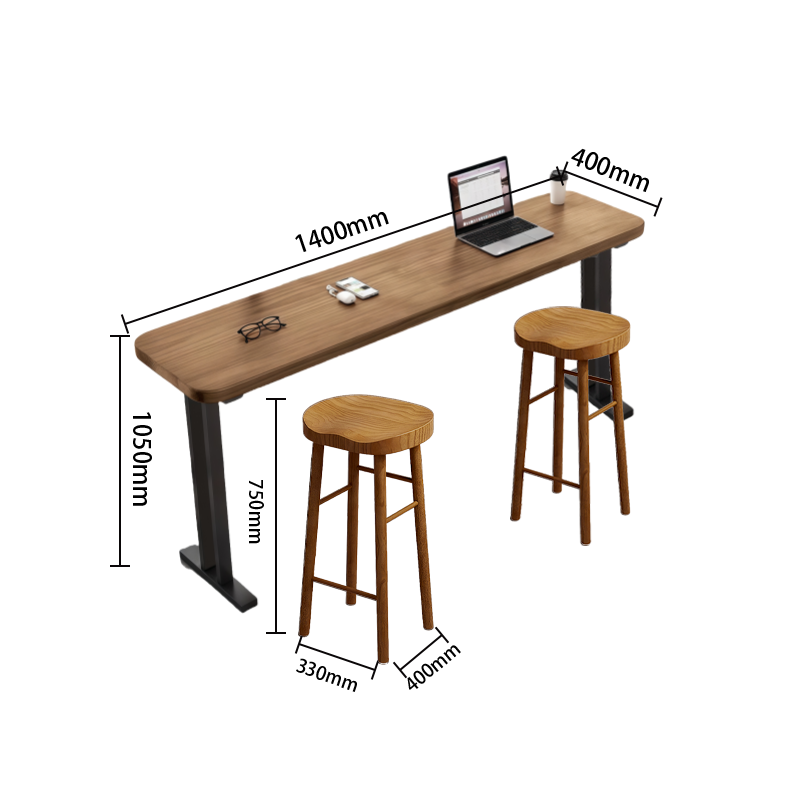 カウンターチェア　バーテーブルセット　ハイチェア　ハイテーブル　ダイニング　椅子　店舗用　カフェ　ダイニング用　バー　木目調　スチールフレーム　頑丈　軽い　軽量　シンプル　ブラウン　カスタマイズ可能　BTZ-P008