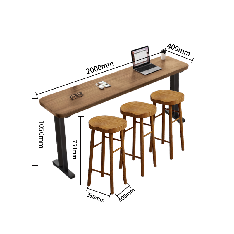 カウンターチェア　バーテーブルセット　ハイチェア　ハイテーブル　ダイニング　椅子　店舗用　カフェ　ダイニング用　バー　木目調　スチールフレーム　頑丈　軽い　軽量　シンプル　ブラウン　カスタマイズ可能　BTZ-P008