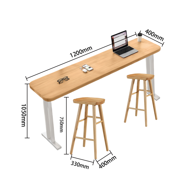 カウンターチェア　バーテーブルセット　ハイチェア　ハイテーブル　ダイニング　椅子　店舗用　カフェ　ダイニング用　バー　木目調　スチールフレーム　頑丈　軽い　軽量　シンプル　ブラウン　カスタマイズ可能　BTZ-P008