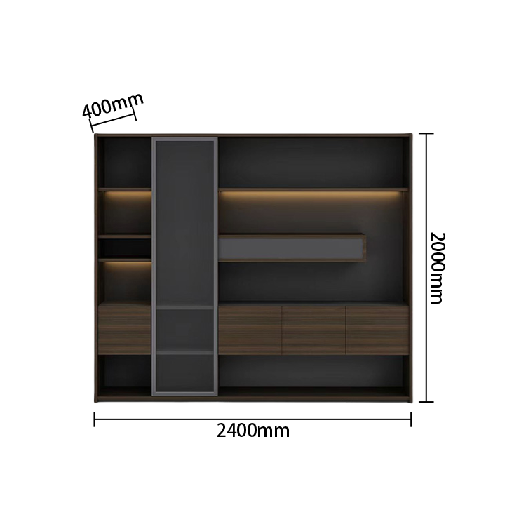 エグゼクティブデスク　社長机　木製デスク　事務用　木目調　サイドキャビネット　通気孔　L字型　シンプル　カスタマイズ可能　LBZ-P056