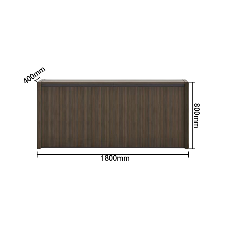 エグゼクティブデスク　社長机　木製デスク　事務用　木目調　サイドキャビネット　通気孔　L字型　シンプル　カスタマイズ可能　LBZ-P056