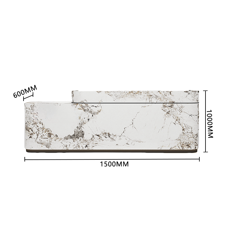 受付カウンター　エントランス受付　受付台　引き出し収納　焼付塗装　大容量収納　ベージュ　カスタマイズ可能　JDQT-BODS-P034