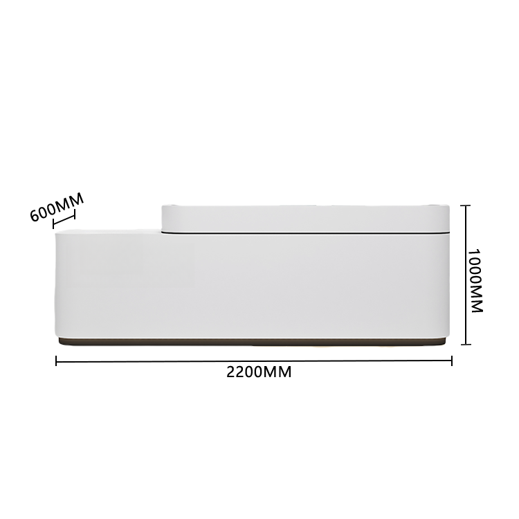 受付カウンター　レジカウンター　受付台　エントランス受付　店舗用　サロン　広々とした天板　プライバシーの保護　引き出し収納　扉付き収納　キーボードトレイ　焼付塗装　安全性　大容量収納　洗練　エレガント　ベージュ　カスタマイズ可能　JDQT-BODS-P034