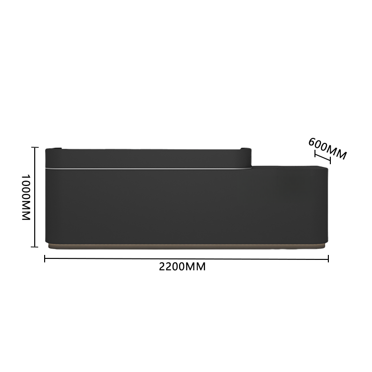 受付カウンター　レジカウンター　受付台　エントランス受付　店舗用　サロン　広々とした天板　プライバシーの保護　引き出し収納　扉付き収納　キーボードトレイ　焼付塗装　安全性　大容量収納　洗練　エレガント　ベージュ　カスタマイズ可能　JDQT-BODS-P034