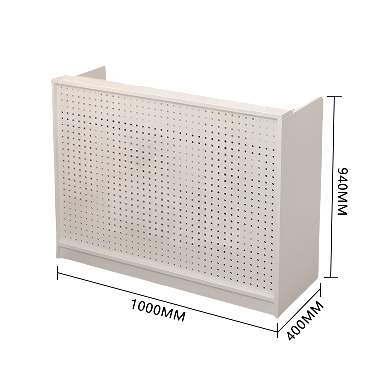 受付カウンター,レジカウンター,有孔ボード,店舗用,大容量収納,フック