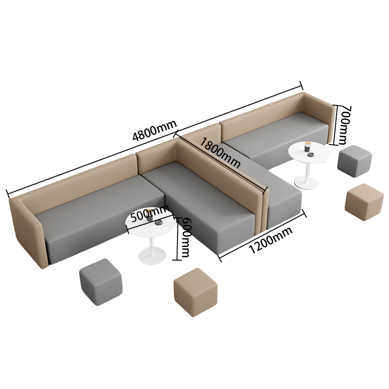 応接ソファ　ソファセット　ロータイプ　カウチソファセット　商談用　3人掛け　人間工学　耐久性　快適　グレー　オレンジ　JDSF-P023