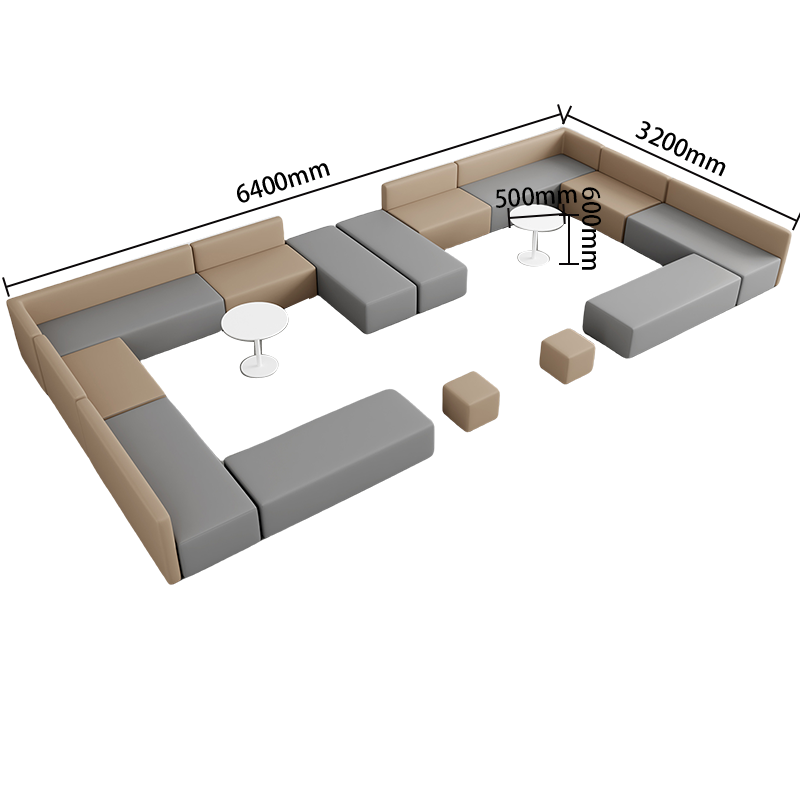 応接ソファ　ソファセット　ロータイプ　カウチソファセット　商談用　3人掛け　人間工学　耐久性　快適　グレー　オレンジ　JDSF-P023