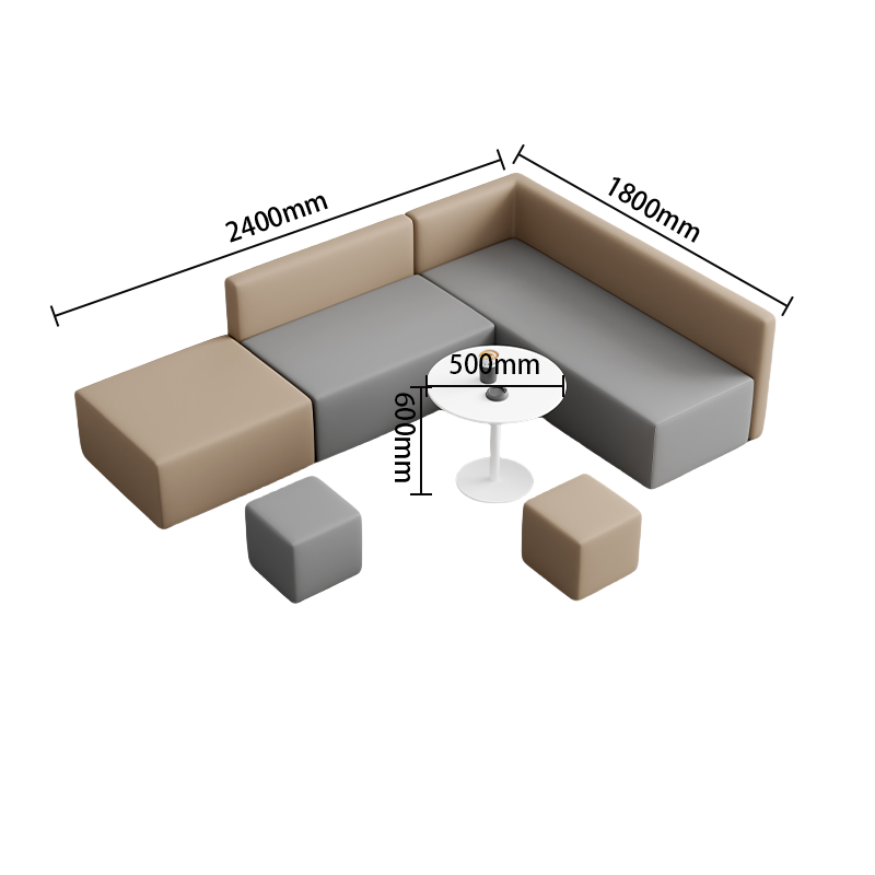 応接ソファ　ソファセット　ロータイプ　カウチソファセット　商談用　3人掛け　人間工学　耐久性　快適　グレー　オレンジ　JDSF-P023