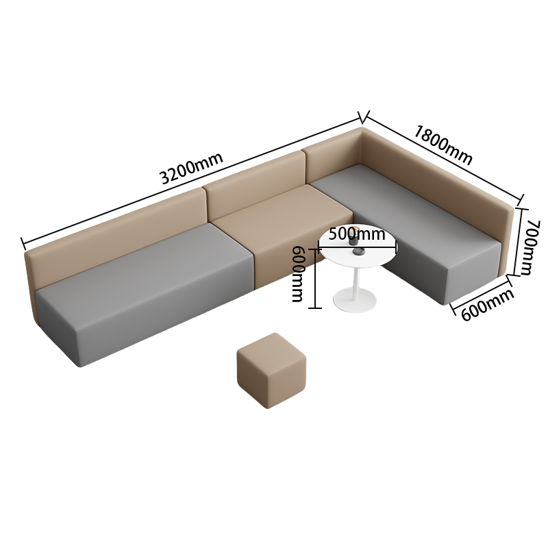 応接ソファ　ソファセット　ロータイプ　カウチソファセット　商談用　3人掛け　人間工学　耐久性　快適　グレー　オレンジ　JDSF-P023