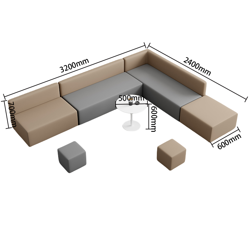 応接ソファ　ソファセット　ロータイプ　カウチソファセット　商談用　3人掛け　人間工学　耐久性　快適　グレー　オレンジ　JDSF-P023