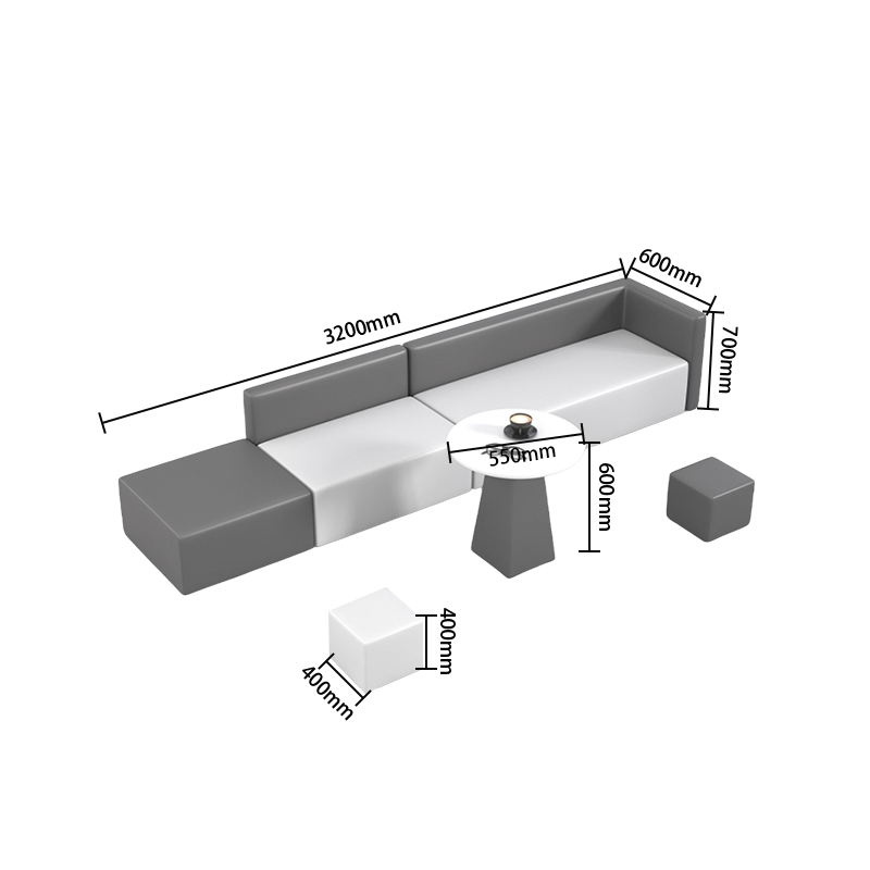 応接ソファ　ソファセット　コーナーソファ　片肘ソファ　丸テーブル　カウチソファセット　3人掛け　グレー　カスタマイズ可能　JDSF-P036