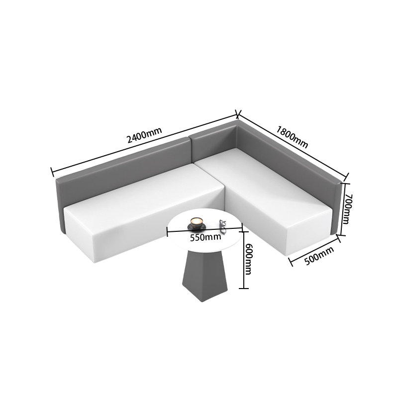 応接ソファ　ソファセット　コーナーソファ　片肘ソファ　丸テーブル　カウチソファセット　3人掛け　グレー　カスタマイズ可能　JDSF-P036