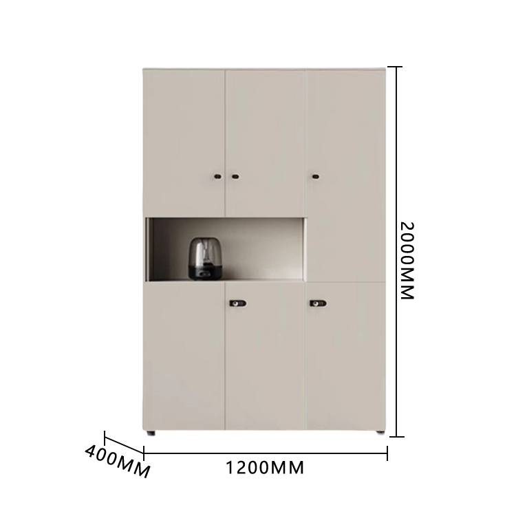 フロア型ファイルキャビネット　オフィスキャビネット　多目的な収納　役員用キャビネット　執務室用　役員用　オフィス用　観音開き 引き出し収納　大容量収納　オープン収納　ダイヤル錠付き　高品質　厚手　シンプル　スタイリッシュ　高耐久性　耐荷重性　ベージュ　LBG-P016