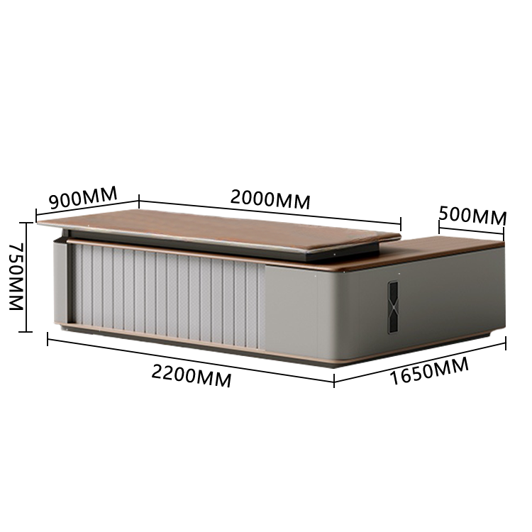 エグゼクティブデスク　オフィスデスク　事務机　木製デスク　社長室　木目調　大容量収納　厚手　上質　高級感　ウォールナット　LBZ-P010