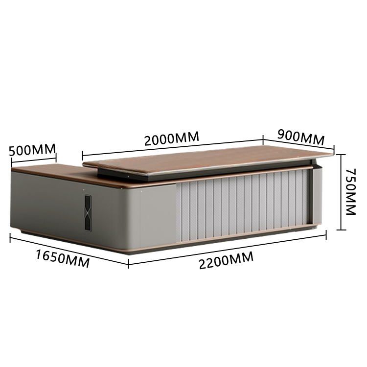 エグゼクティブデスク　オフィスデスク　事務机　木製デスク　社長室　木目調　大容量収納　厚手　上質　高級感　ウォールナット　LBZ-P010