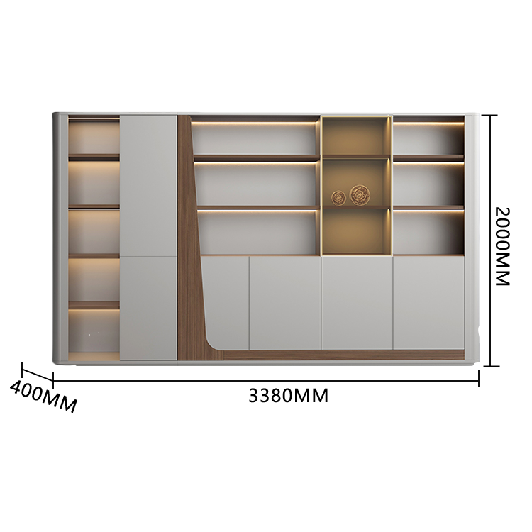 エグゼクティブデスク　ワークデスク　事務机　社長室　木目調　大容量収納　LEDライト付き　指紋認証キー　上質　ウォールナット　LBZ-P011