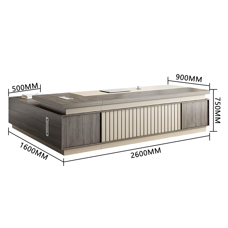 エグゼクティブデスク　社長デスク　事務机　木目調　広い天板　厚手　落ち着き　高品質　洗練　ウォールナット　カスタマイズ可能　LBZ-P014