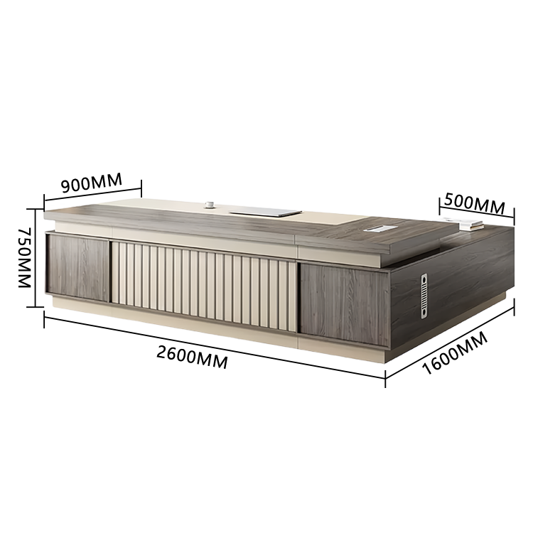 エグゼクティブデスク　社長デスク　事務机　木目調　広い天板　厚手　落ち着き　高品質　洗練　ウォールナット　カスタマイズ可能　LBZ-P014