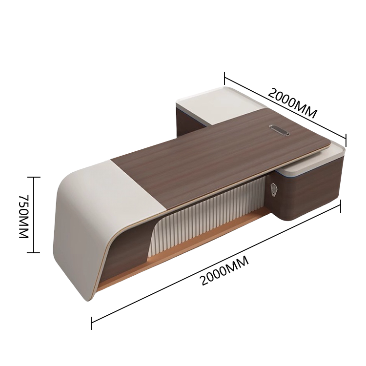 エグゼクティブデスク　ワークデスク　オフィスデスク　ダイヤル錠　大容量収納　厚重感　おしゃれ　カーキ　カスタマイズ可能　LBZ-P020