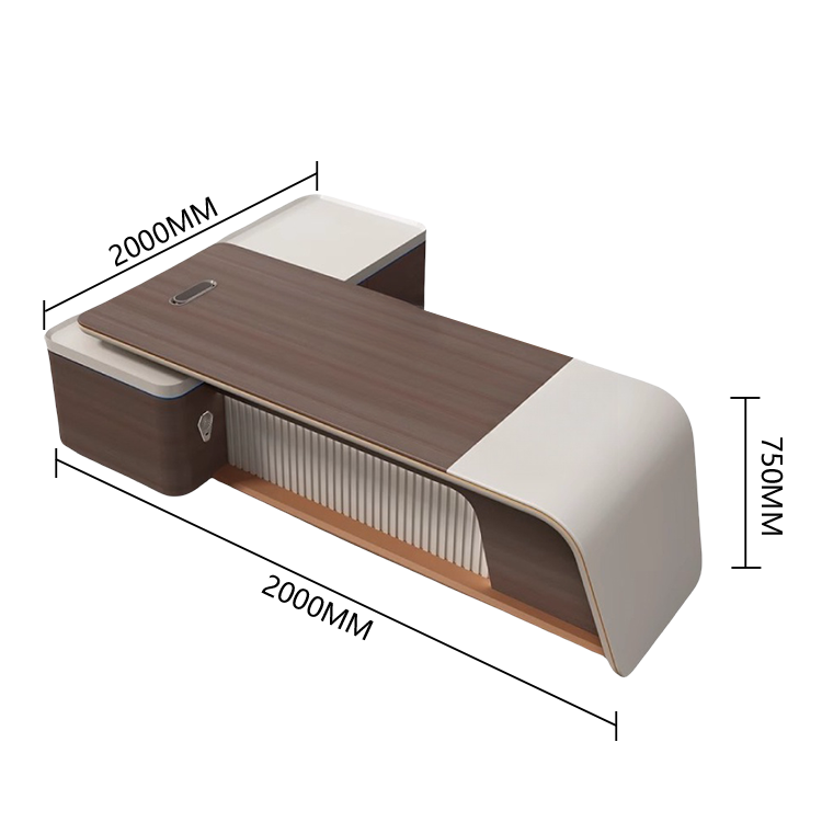 エグゼクティブデスク　ワークデスク　オフィスデスク　ダイヤル錠　大容量収納　厚重感　おしゃれ　カーキ　カスタマイズ可能　LBZ-P020