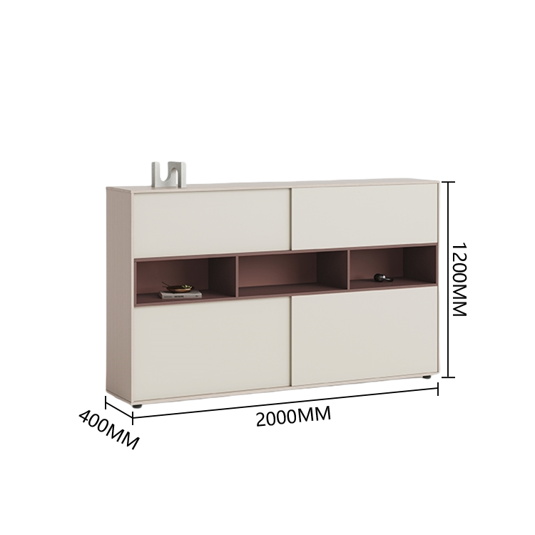 エグゼクティブデスク　事務机　パソコンデスク　ダイヤル錠付き　サイドキャビネット　幕板　高荷重性　快適　おしゃれ　ベージュ　LBZ-P021