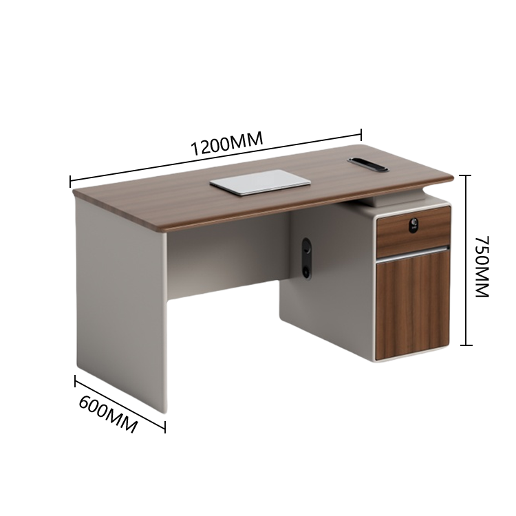 エグゼクティブデスク　事務机　社長デスク　ＰＣ収納　幕板　引き出し　ダイヤル錠付き　洗練　ブラウンオーク　カスタマイズ可能　LBZ-P025