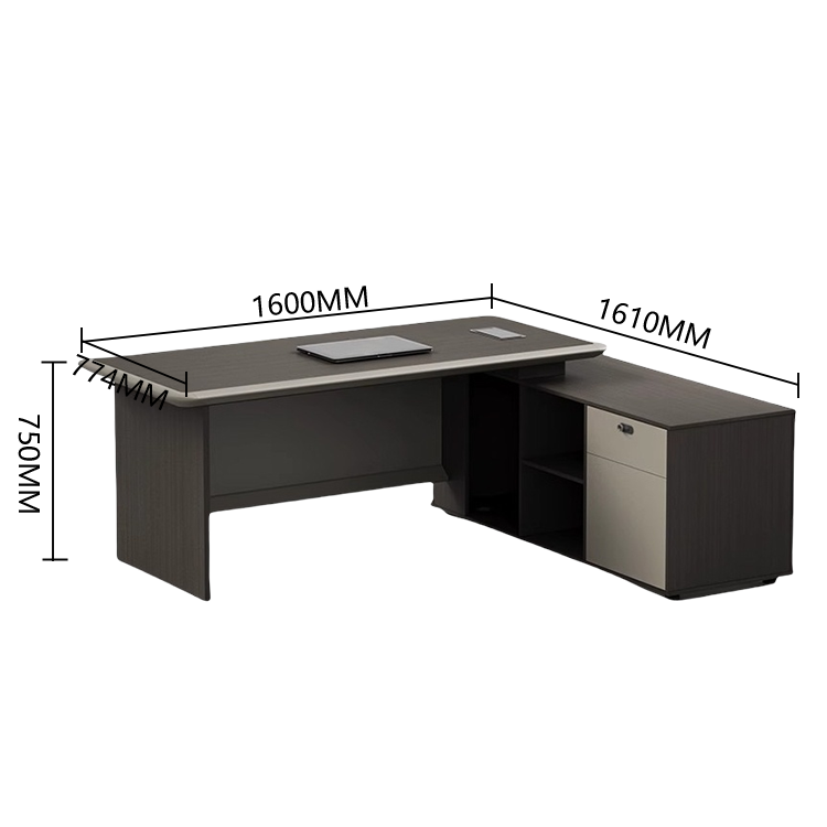 エグゼクティブデスク　社長机　ワークデスク　オフィスデスク　引き出し収納　配線ボックス　ダイヤル錠　ダークブラウン　LBZ-P031