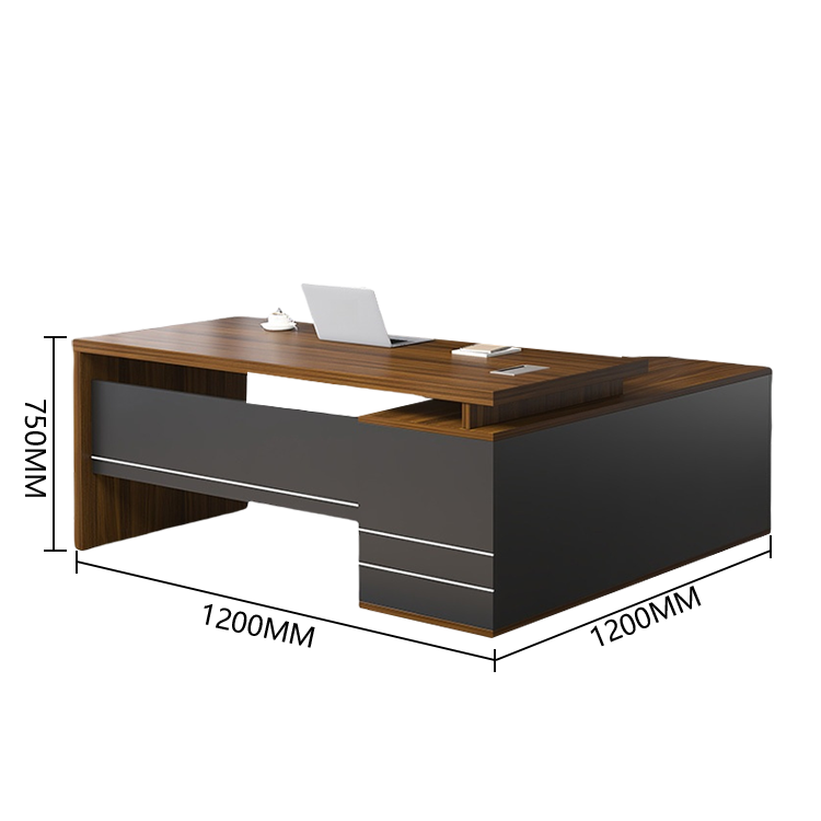 エグゼクティブデスク　社長机　ワークデスク　オフィスデスク　オープン収納　配線ボックス　ウォールナット　カスタマイズ可能　LBZ-P032