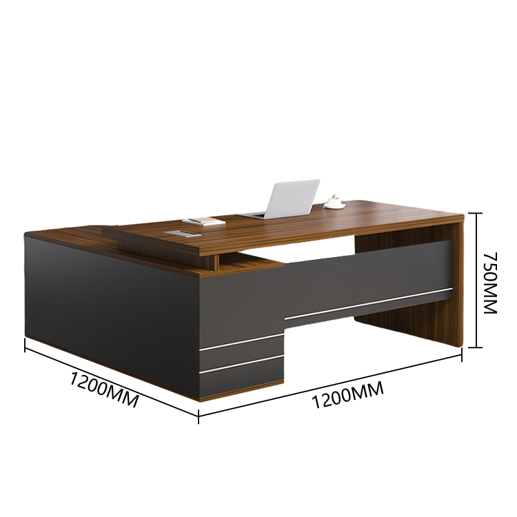 エグゼクティブデスク　社長机　ワークデスク　オフィスデスク　オープン収納　配線ボックス　ウォールナット　カスタマイズ可能　LBZ-P032