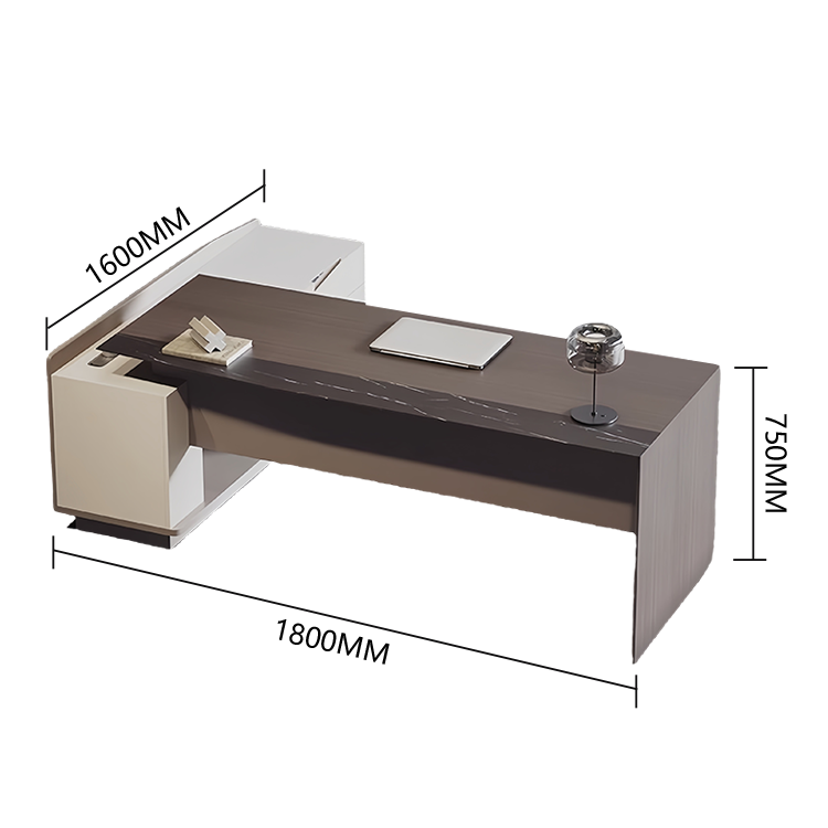 社長デスク　エグゼクティブデスク　オフィスデスク　木目調　引き出し収納　上質　耐荷重性　ウォールナット　カスタマイズ可能　LBZ-P034