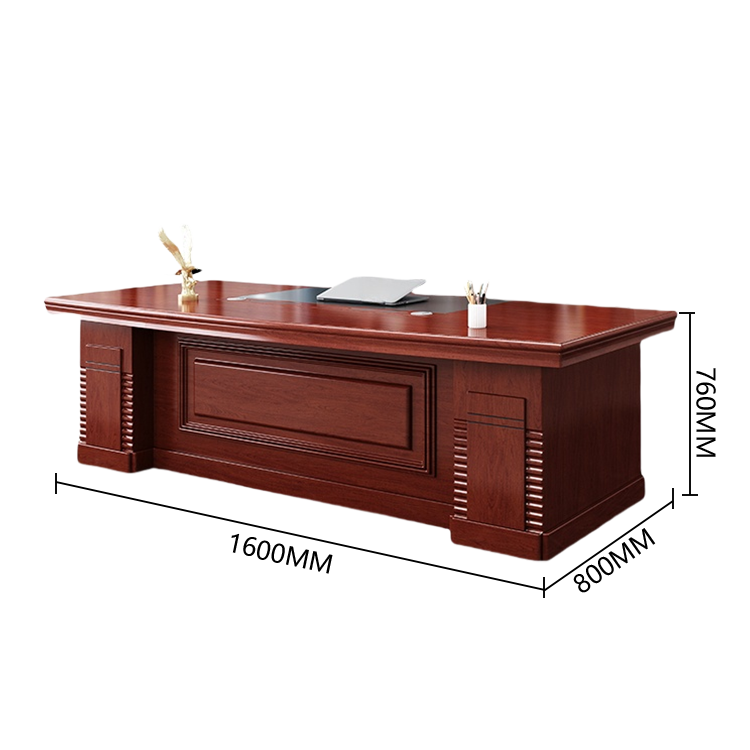 エグゼクティブデスク　社長デスク　オフィスデスク　事務用　ワゴン　大容量収納　PC収納　マホガニー　カスタマイズ可能　LBZ-P038