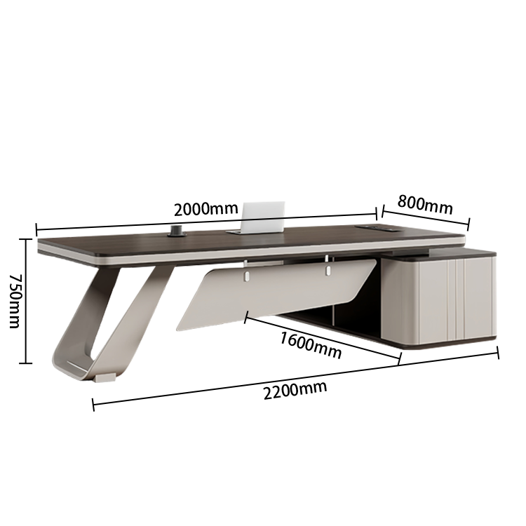 エグゼクティブデスク　オフィスデスク　社長机　木製デスク　木目調　大容量収納　ダイヤル錠　配線ボックス　厚手　上質　高級感　LBZ-P040