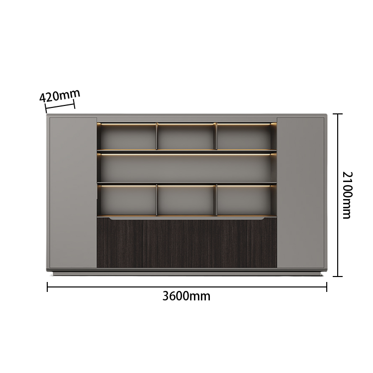 エグゼクティブデスク　社長机　木製デスク　社長室　サイドキャビネット付き　幕板付き　排気口付き　L字型　カスタマイズ可能　LBZ-P057