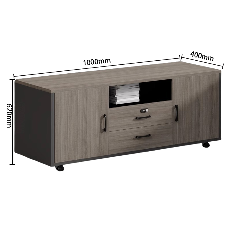 エグゼクティブデスク　社長机　木製デスク　ダイヤル錠付き　通気孔付き　配線ボックス付き　通気性　L字型　カスタマイズ可能　LBZ-P062