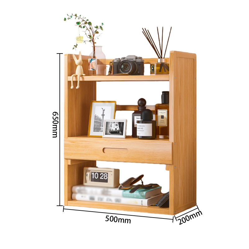 物置ラック　竹製　頑丈なフレーム　組立必要　置物棚　ディスプレイラック　ナチュラル　ウォールシェルフ　茶色　ZWJ-P023