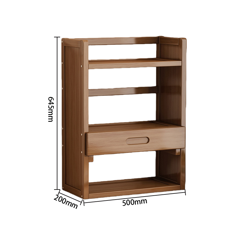 物置ラック　竹製　頑丈なフレーム　組立必要　置物棚　ディスプレイラック　ナチュラル　ウォールシェルフ　茶色　ZWJ-P023