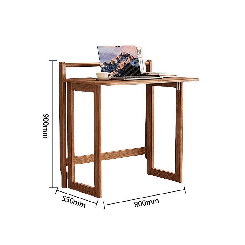 勉強机　折りたたみテーブル　学習デスク　在宅用　角丸加工　無垢材　折りたたみ可能　シンプル　ウォールナット　ナチュラル　XXZ-P015