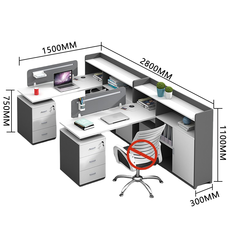 オフイスデスク　デスク　バイカラーデスク　高品質なデスク　本棚付きデスク　役員用　企業用　ＰＣ収納スペース　広々とした天板　引き出し収納　鍵付き　優れた機能性　耐久性　シンプル　快適　ホワイト　カスタマイズ可能　YGZ-P001