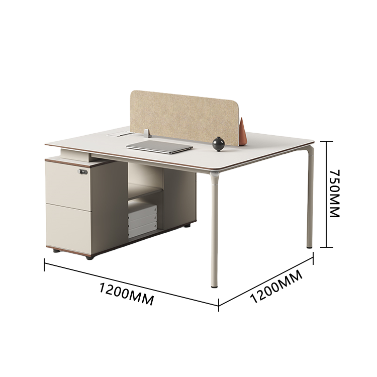 オフィス用片袖机 スチール片袖机/KDW-127S/幅1200×奥行700×高さ700mm/ホワイト/KD