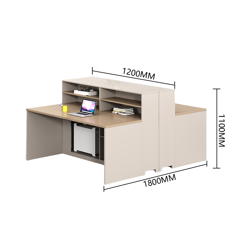 作業デスク　役員用デスク　プロデスク　大型デスク　オフィスデスク　職場　役員用　企業用　広い下肢空間　収納棚付き　オープン収納　ダイヤル錠　丈夫な脚部　多目的　エコ　厚手　スタイリッシュ　ナチュラル　カスタマイズ可能　YGZ-P010