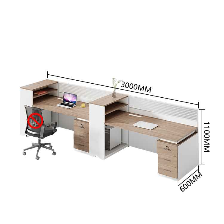 作業デスク　役員用デスク　プロデスク　大型デスク　オフィスデスク　職場　役員用　作業用　広い下肢空間　オープン収納　鍵付き引き出し収納　丈夫な天板　多目的　E1級　厚手　スタイリッシュ　ブラウン　YGZ-P011
