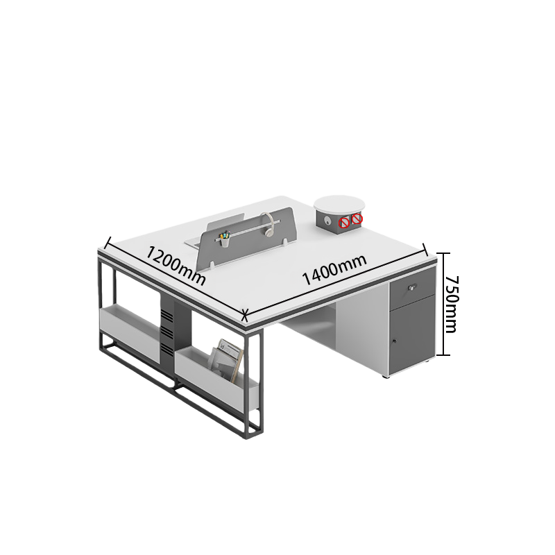 オフイスデスク　役員用　企業用　収納ボックス　仕切りパネル付き　広々とした天板　ダイヤル錠付き　機能性　カスタマイズ可能　YGZ-P015