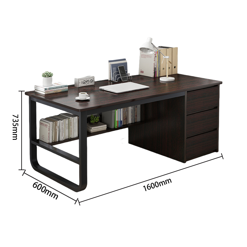 オフイスデスク　収納付きデスク　片袖机　片袖デスク　役員用　事務用　サイド収納　収納棚付き　ナチュラル　カスタマイズ可能　YGZ-P023